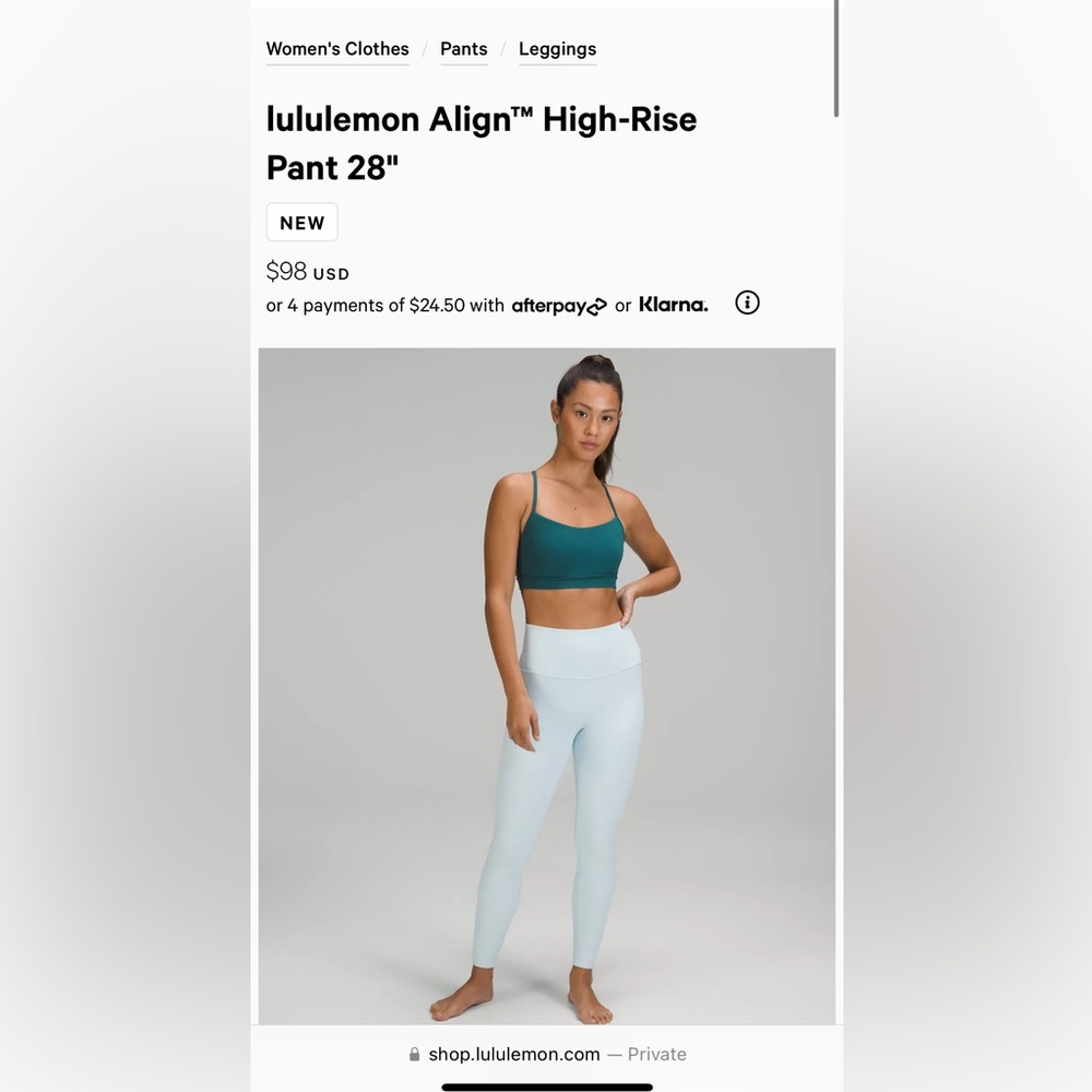 NEW WITH TAGS LULULEMON LEGGINGS SIZE 2.